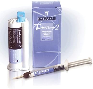 Danville Materials 90157 Turbotemp 2 Temporary Crown and Bridge Materials Provisional Composite Starter Kit with 76 g Cartridge and 10 Mix Tips, a-2 Shade