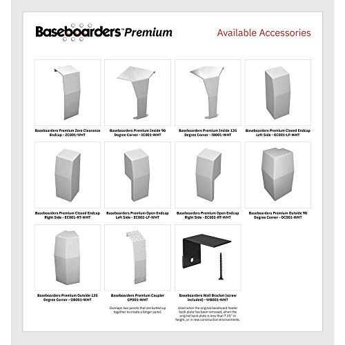 image for Baseboarders Premium Series Galvanized Steel Easy Slip-On Baseboard He