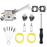 Podoy RY08420A Carburetor Bp42 Compatible with Ryobi 308054079 RY08420 Backpack Blower Fuel Line Adjustment Tool Kit 530069247 308054093 Carburetor Repower Kit