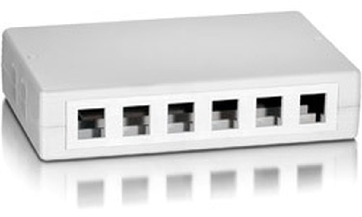 equip 12-Port Keystone toputzgehäuse – Outlet Boxe (170 mm, 38 mm, 38 mm)