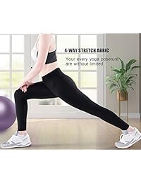 Leggings de yoga de madera de luna para dama, de cintura alta, para entrenamiento, no se ven a través de tela