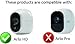 Wasserstein Silicone Skins for Arlo HD Smart Security - 100% Wire-Free Cameras (Black, 3-Pack)