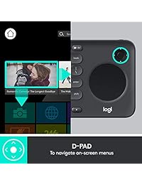 Logitech K600   Teclado de TV con panel táctil y D pad integrado para Samsung SUHD UHD, LG OLED SUHD UHD, Sony Bravia UHD
