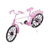 uxcell® Handmade Wire Bicycle Cycling Bike Model Decoration Pink