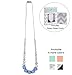 Goobie Baby Madison Silicone Teething Necklace for Mom to Wear, Safe BPA Free Beads to Chew - Light Blue/Marble