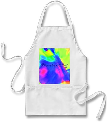 Farekui1 Art Apron Neon Lights MasterChef - Customizable Homemade Aprons