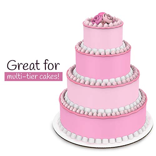 Round Cake Boards By Pro Dispose – Set Of 24 White Cake Circles – 6 Of Each Size Cake Rounds (6, 8, 10 & 12 Inches) – Ideal For Cake Decorating & Multi-Tier Stacked Cakes – Slip Resistant & Food Safe - Thumbnail 3
