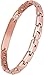 Smarter LifeStyle Sparkling Titanium Magnetic Anklet for Women - Adjustable Bracelet Length with Sizing Tool for Perfect Fit, Womens Magnetic Ankle Bracelet (Rose Gold)