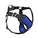 Gooby - Comfort X Step-in Harness, Choke Free Small Dog Harness with Micro Suede Trimming and Patented X Frame, Blue, Medium