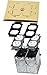 ENERLITES-705549-C Enerlites Floor Box Kit, 2 Gang 20A Tamper / Weather Resistant Duplex Receptacles, UL Listed - Brass