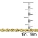 Kooljewelry 14k Yellow Gold Filled 3.2mm Rope Chain Necklace (16, 18, 20, 22, 24, 26, 30 or 36 inch)