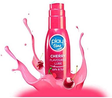 Fun Play Time Cherry Flavoured Sex Lube Lubricant Water Based Gel Edible Sex Aid 75ml, 75 ml (Pack of 1)