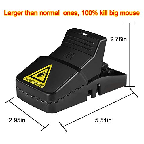 LEHOUR Mouse/Rats Trap, Mice Traps That Work, Mice Snap Trap with Bait Cup, Reusable, Effective Mouse Catcher Indoor 6 Pack