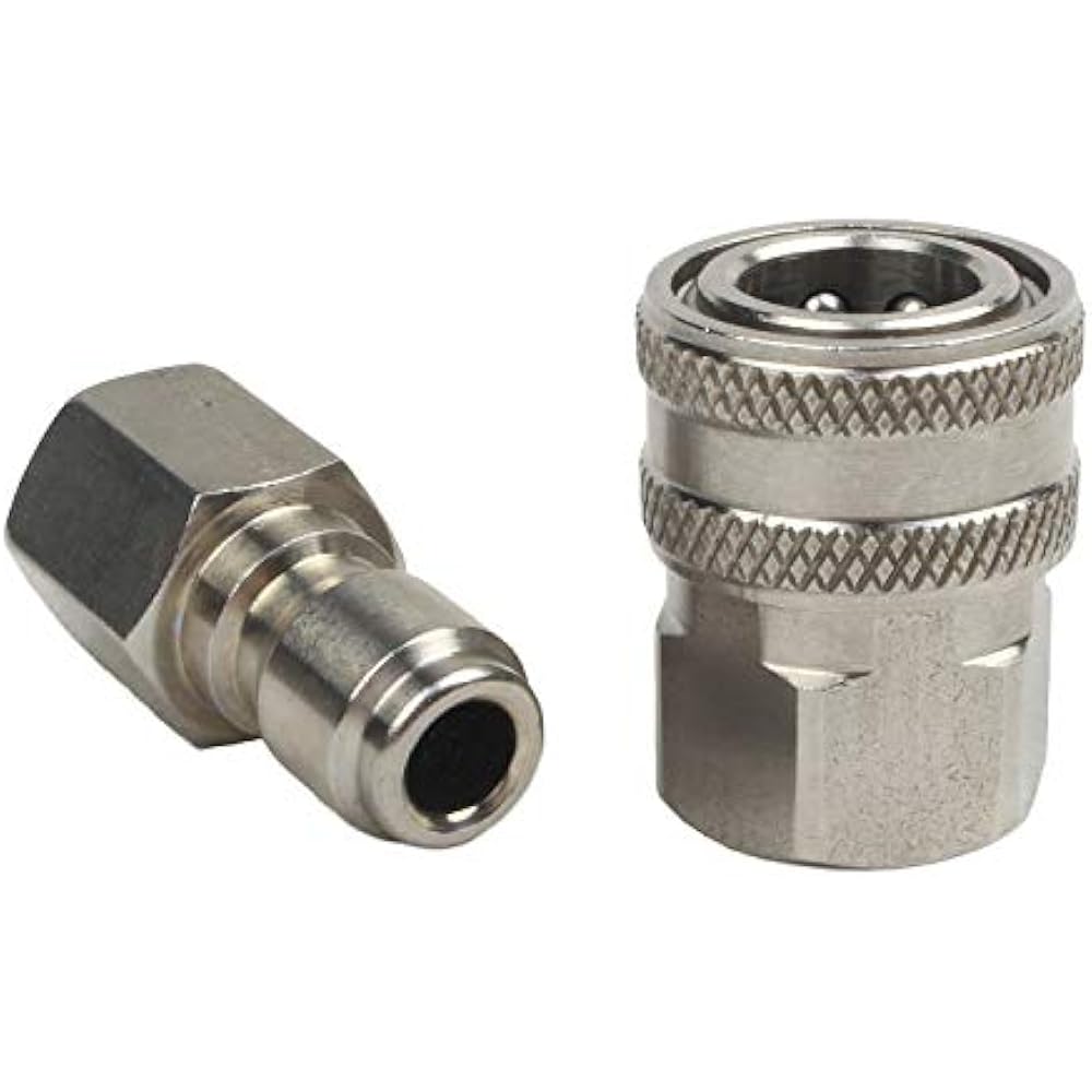 18709 3/8Inch Stainless Steel Quick Connect Pressure Washer Adapter