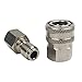 WILTEEXS 18709 3/8-Inch Stainless Steel Quick Connect Pressure Washer Adapter Set, Max Pressure 5000 PSI Rating