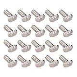 uxcell M8 Thread 20mm T-Slot Drop-in Stud Sliding Screw Bolt Carbon Steel 40 Series 20pcs