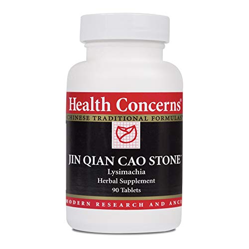 Health Concerns - Jin Qian Cao Stone Formula - Lysimachia Chinese Herbal Supplement - Urinary Tract Relief - with Lysimachia Herb - 90 Tablets per Bottle