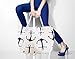 JJMG Summer Beach Bag Stroller Friendly Women’s Large Capacity Mom's Tote Beach Shoulder Bag With Rope Handles –Shopping Bag, Diaper Bag, Yoga Bag, Toys, Towels, Swim Suits, etc. (Anchor Navy)