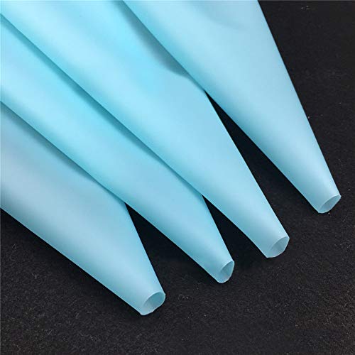 4 Sizes Silicone Cake Pastry Bag, Reusable Icing Piping Bag Baking tool Cupcake Cookie Decorating Bags for Professional Baker Baking Lover (blue) - Thumbnail 3