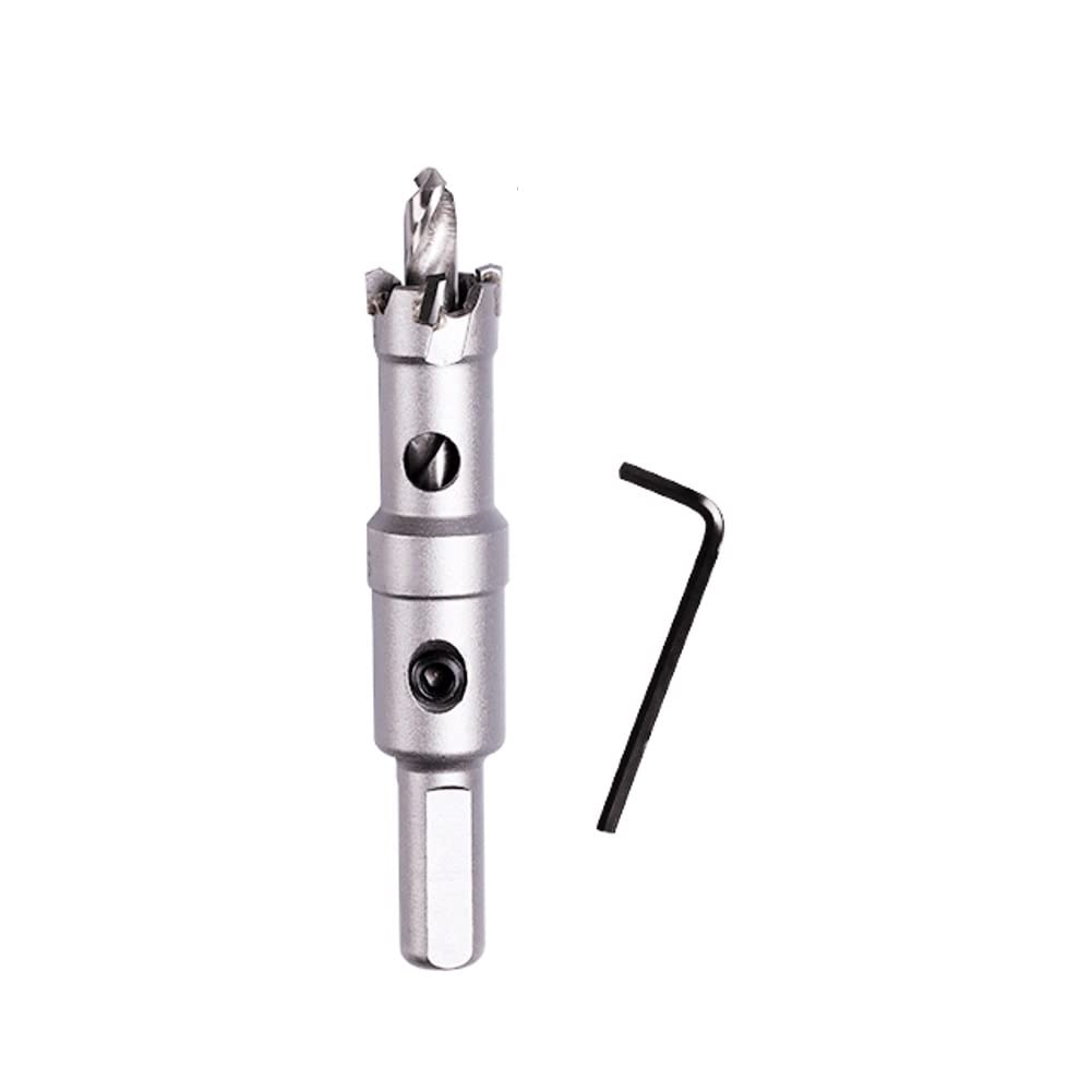 SYDARSYN 15mm Carbide Hole Saw with Arbor, TCT Hole Cutter Drill Bit for Stainless Steel, Sheet, Metal, Wood