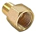 Forney 75447 Brass Fitting, Reducer Adapter, 3/8-Inch Female NPT to 1/4-Inch Male NPT