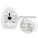 cute-OULI New Mutipurpose Travel Adapter, Universal Travel Plug With Dual USB Ports, Safety Travel Wall Charger & Converter & Transformer, White Color