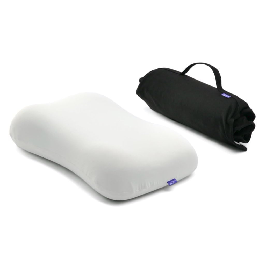 Photo 1 of Cushion Lab Travel Deep Sleep Pillow – Compact Memory Foam Neck Pillow for Sleeping, Portable Pillow for Hotels, Camping, Side & Back Sleepers, On-The-Go – Black