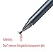 Precision Disc Stylus Styli with Pen Clip Cap for iPad, iPad Air, iPad mini, Samsung Galaxy and Other Touch Screen Devices - Grey