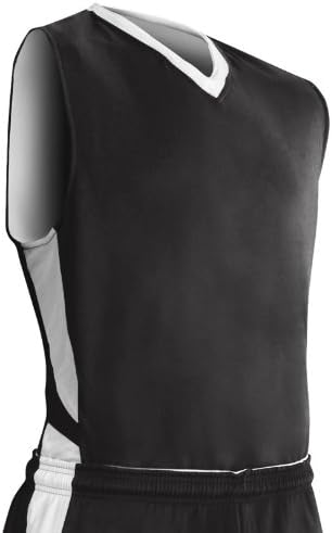 Champro BBJ7 Reversible Basketball Jersey (4Extra Large, Black/White)