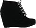 SNJ Women High Top Wedge Heel Sneakers Platform Lace Up Shoes Ankle Bootie Trends