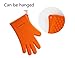 OriDecor Improved Thickened Silicone Gloves [ 1 PAIR Food Grade Heat Resistant BBQ Silicone Gloves with Non Slip Rubber for Grill Cooking Baking Barbecue Potholder, Orange Color