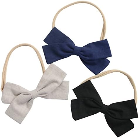 Cute Baby Hair Bows | Baby Girl Headbands Set with Soft Nylon for Baby Girls Head