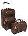 Amerileather Waxy Brown Leather Two Piece Set Traveler