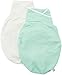 Ergobaby Swaddler 2 Pack - 100% Cotton Baby Swaddle Blanket - Green/Natural - Small/Medium
