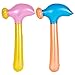 Kicko 14 Inch Multi-Colored Inflatable Hammer - Pack of 12 Assorted Neon Mallet - Perfect Tool for Backdrops, Decor, School Activities, Festivals, Party Favor and Supplies