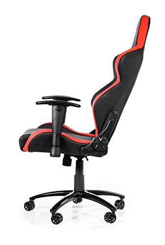 AKRacing Racing Style Desk Office Gaming Chair with High Backrest, Recliner, Swivel, Tilt, Rocker and Seat Height Adjustment Mechanisms. PU Leather (Red)