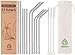 VEHHE Reusable Metal Stainless Steel Straws with Case BPA Free 10 set (10.5in +8.5in)