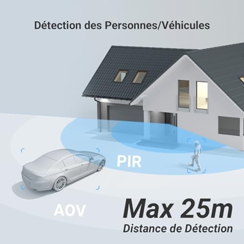 2K+(4MP) Camera Surveillance WiFi Exterieure sans Fil CB8 Lite Kit