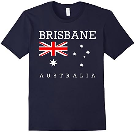 Mens Brisbane Australia Flag T-Shirt Medium Navy