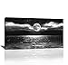 Canvas Art Black White Moon Sea Ocean Landscape Paintings Canvas Wall Art Print Paintings Modern Giclee Artwork for Wall Decor and Home Decor Stretched and Framed Ready to Hang(Ocean&Moon20 x 40inch)