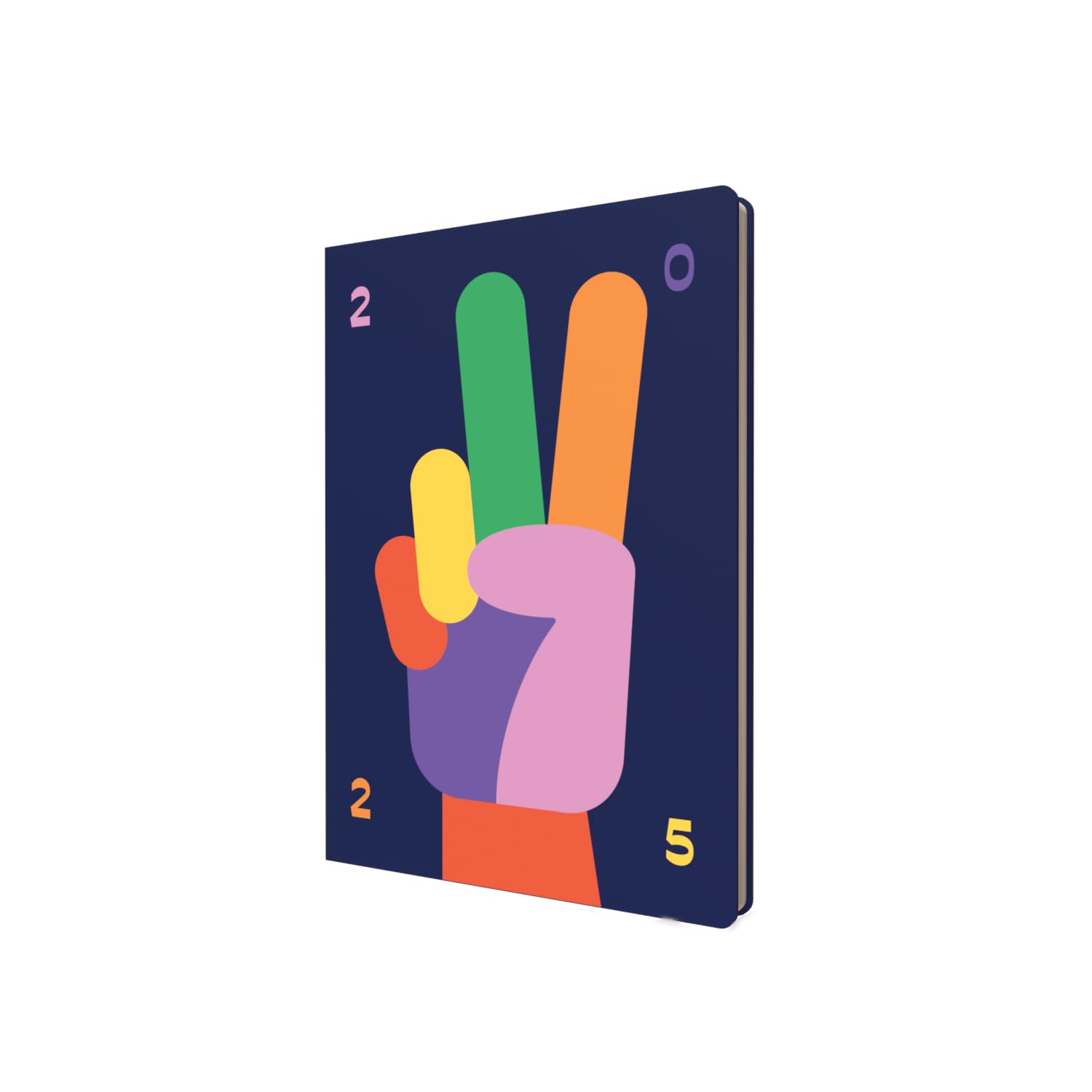 Collins Peace, Love & Understanding 2025 Planner - A5 Week to View Diary - Navy - (E-PLU153.PZ-25) - Stylish Weekly Eco Diary with Recycled Paper
