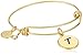 Halos & Glories, Initial T Shiny Gold Bangle Bracelet