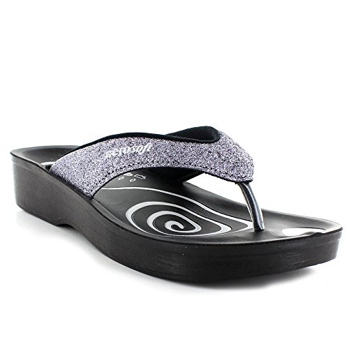 Aerosoft womens gliteratti flip-flop sandals with aerot…