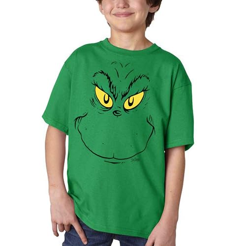 Dr. Seuss Grinch Face Youth Kids T-Shirt