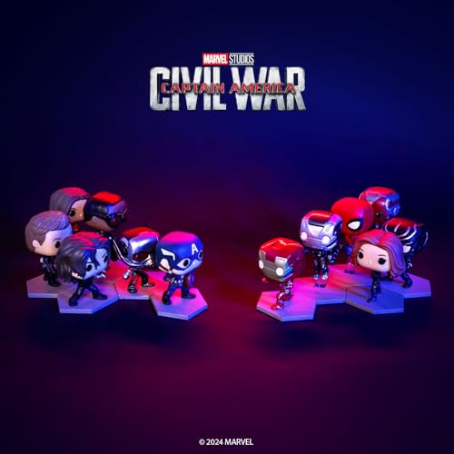 Funko POP! Marvel: Civil War Build A Scene - Captain America - Collectable Vinyl Figure - Gift Idea - Official Merchandise - for Kids & Adults - Movies Fans