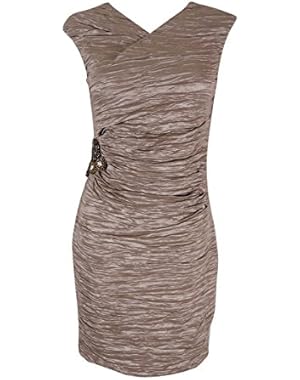 Womens Metallic Sleeveless Party Dress