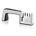 Knife Sharpener for Kitchen,zanmini 4-Stage Knife Sharpener, Helps Repair, Restore and Polish Blades,Gray