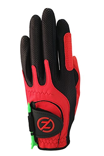 Zero Friction Junior Golf Gloves, Left Hand, One Size Golf, Red
