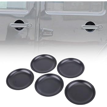 5 Pcs Dish Shaped Door Handle Recess Guard Inserts for 2007-2017 Jeep Wrangler JK JKU Unlimited Rubicon Sahara X Off Road Sport Accessories Parts,Matt Black,2-Door or 4-Door- KIWI MASTER