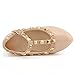 Cctwins Kids Toddler Little Kid Baby Girl Studded T-Strap Flat Shoes for Child